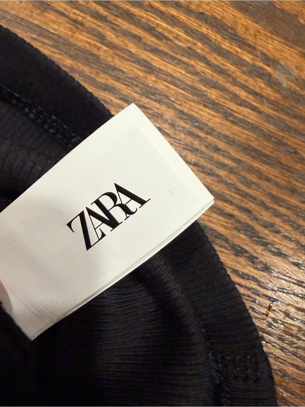 Zara Black Ribbed Tank Top - Picture 4 of 4
